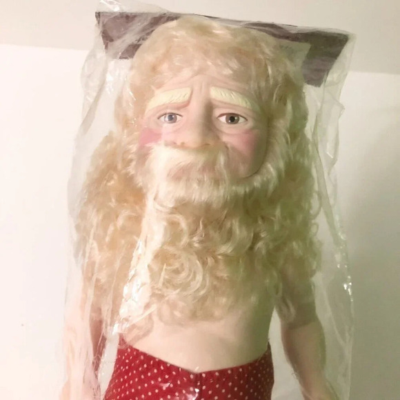 Vtg 1990 Fibre Craft Billie Peppers Porcelain Look Santa 14 Inch Plastic Doll - Picture 13 of 13
